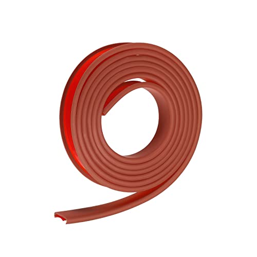 Image of uxcell U Shape Furniture Edge Banding, 2M Self Adhesive Flexible Edging Trim, 5x18mm TPE Edge Guards for Cabinets Furniture Repair Restoration, Brown
