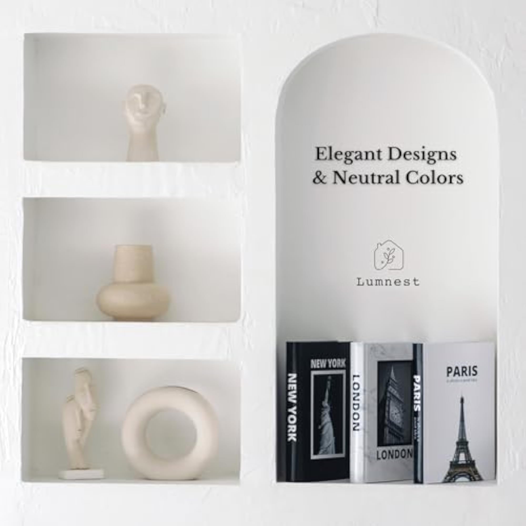 Set of 3 Modern Decorative Books for Home Decor