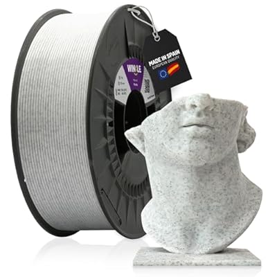 WINKLE FEED YOUR PRINTER - WINKLE Filamento PLA HD Texture Texturizado Mármol | Filamento Impresora 3D | Filamento PLA 1 75mm 1kg | PLA Mármol | Precisión Dimensional | Bobina 1kg