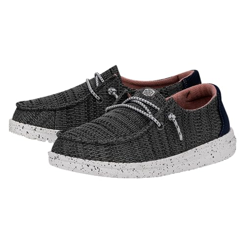 HEYDUDE HEYDUDE Girl's Wendy Youth Sports Mesh Navy Size 2 I Youth Shoes I Youth Slip-On Loafers I Comfortable & Light-Weight