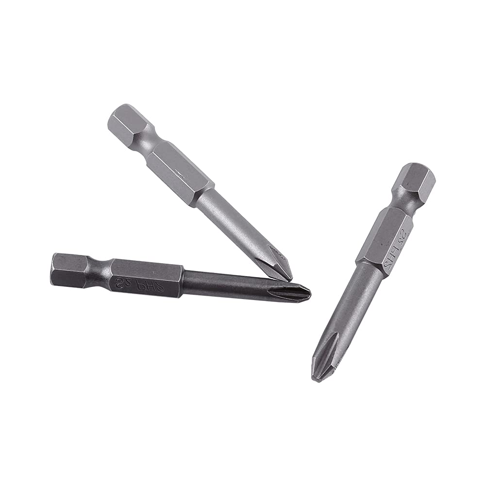 12-teiliges Schraubendreher-Bit-Set – PH00 Bis PH2, Magnetisch, 1/4 Zoll Sechskant, S2-Stahl