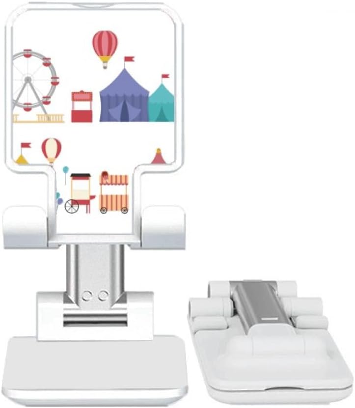 DIYthinker Amusement Park Facilities Colourful Pattern Adjustable Cell Phone Stand Desk Foldable