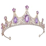 SAFIGLE Hochzeit Tiara Strasskrone Für Frauen Braut Diadem Stilvolles Kronen Haaraccessoire Für Hochzeitsfeier Geburtstag Prinzessinnenparty 5X5.91X1.97 Zoll