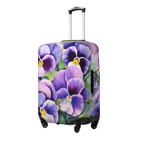 Pansy Perfection Print Luggage Suitcase Covers Elastic Washable Luggage Protector Luggage Covers For Suitcase2