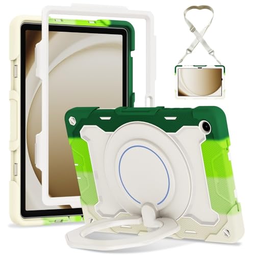 Coque Galaxy Tab S6 Lite 2022 silicone vert à sangle idéale pour le voyage