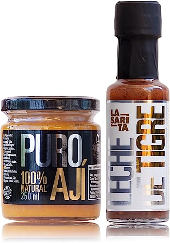 Pack Ceviche | Ají amarillo y leche de tigre | Para preparar ceviches y tiraditos | 100% naturales | Sin aditivos ni conservantes | Sin gluten | Apto para veganos