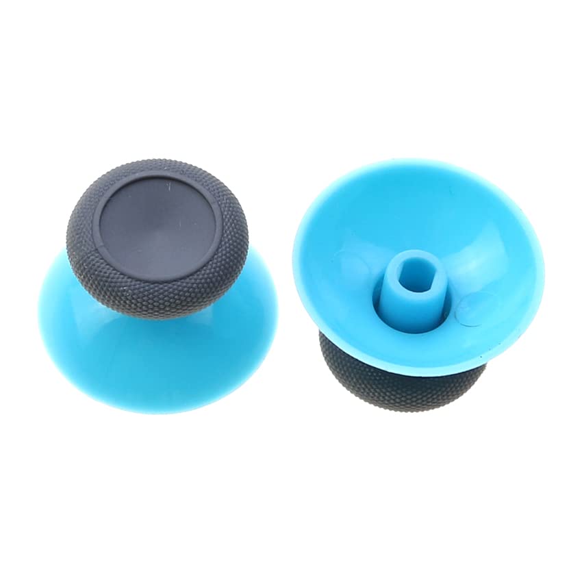 Image of 2 x 3D Analog Thumb Sticks Grip Joystick Cap for Xbox One ThumbSticks Cover for Xbox Series X S Controller, for Xbox One Slim Elite 3D Analog Thumb Sticks Grip (Light Blue)