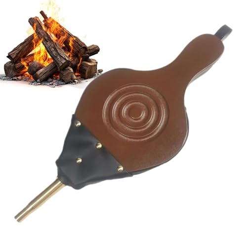 Genérico Fuelles para chimeneas, Fuelles para fogatas | Fuelle para estufa de leña con correa,Soplador de aire portátil para barbacoa, fuelle portátil para chimenea para, senderismo, picnic