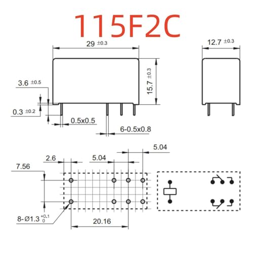 Relé RTE24730 de 230 V CA soluciona sobrecargas en cuadros de 8 pines 6
