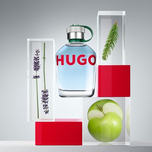 Miniatura 4 de HUGO Man Eau de Toilette para hombres |Fragancia masculina aromática afrutada con notas de manzana verde | 100 ml