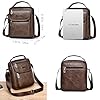 A-QMZL Mens Shoulder Bag Man Bags Men Business Crossbody Bags PU Leather Casual Handbags Side Satchel Messenger Bag for Working Shopping Travel Daily Use(Dark brown) #5