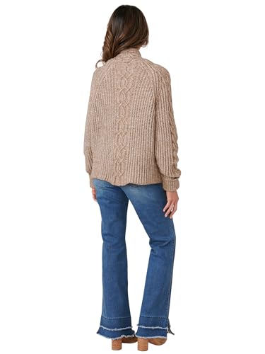 Image of Democracy Women's Democracy Women's Long Sleeve Cable Stitch Sweater