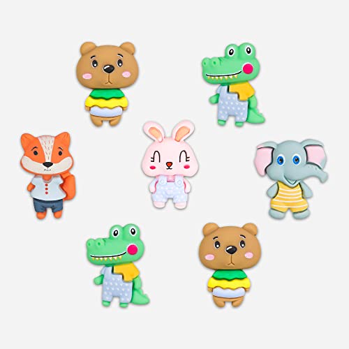 Gyufise 25Pcs Jungle Safari Animal Cupcake Toppers Rabbit Fox Elephant Bear Cupcake Pick Decorations For Jungle Theme Baby Shower Kids Birthday Party Cake Decorations Supplies #TOP21