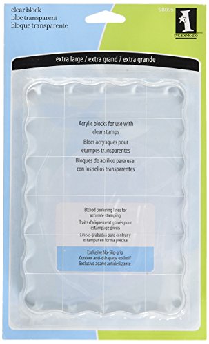 Inkadinkado Extra Large Acrylic Mounting Block for Clear Stamps, 4.5'' W x 6.5'' L