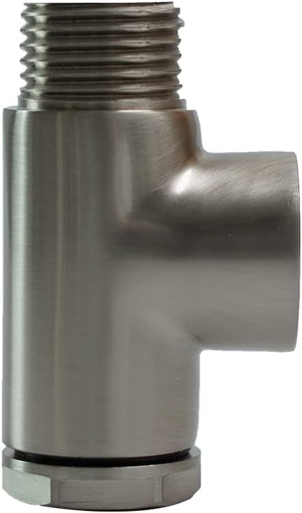 Warmehaus Towel Rail Warmer Radiator T Piece Satin Nickel