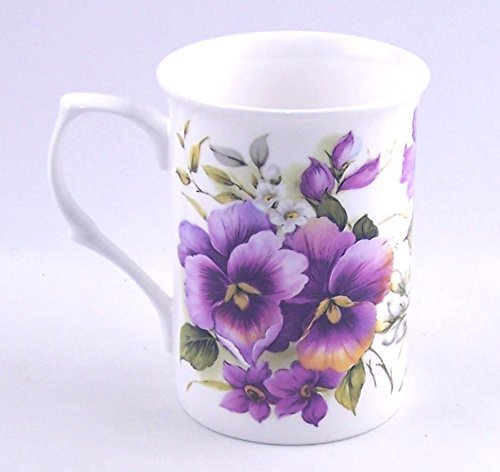 Adderley of England - Fine English Bone China Mug - Pansy Wrap Chintz