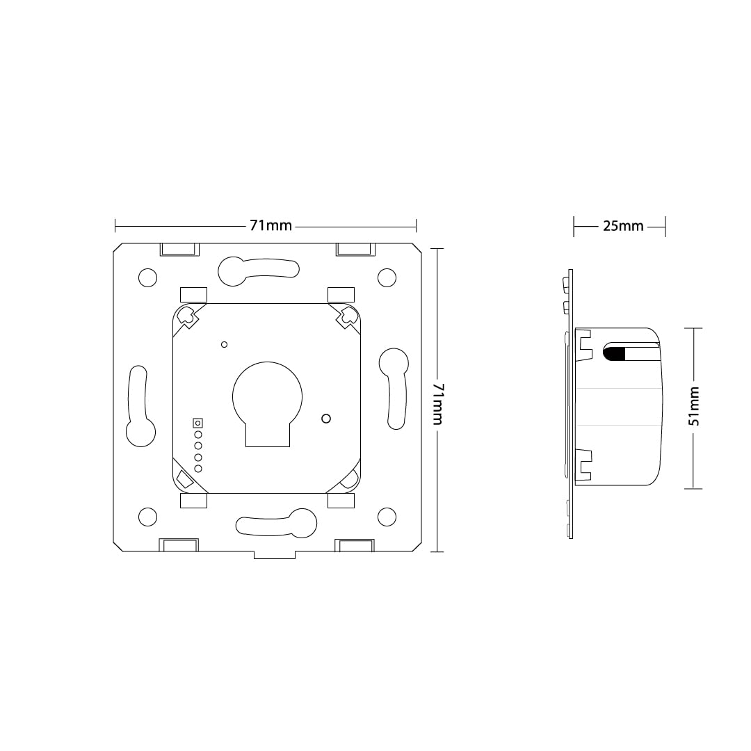 LIVOLO Glas Touch Lichtschalter Funkschalter Steckdosen Wechselschalter uvm in grau (Modul:Funk-Kreuz VL-C701SR)