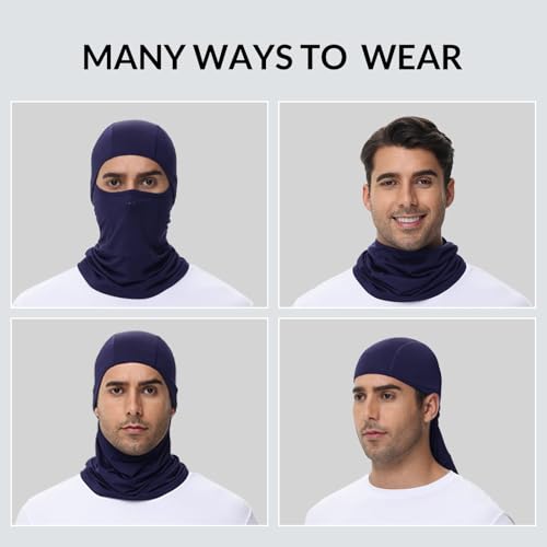 Baleaf Face Mask For Men Women Uv Protection Balaclava Breathable Full Head Scarf For Motorcycle Riding Fishing Ski Neck Gaiter Navy thumb #2