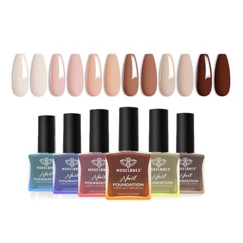 Modelones Nail Strengthener Glitter Pink Nail Polish Nail Repair for Damaged Nails Hardener and Growth Polish Nail Care Diy Nail Art Salon At Home