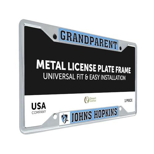 Desert Cactus Johns Hopkins Blue Jays License Plate Frame (Grandparent)