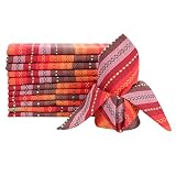 LFH Home Salsa Dobby Stripes Cloth Dinner Napkin - Set of 12 Machine Washable Reusable Cocktail Cott