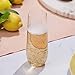 Prestee 24-Pack Stemless Plastic Champagne Flutes - 9 oz Clear Disposable Glasses for Wine, Cocktails, Mimosas - Champagne Flutes Plastic for Parties and Celebrations