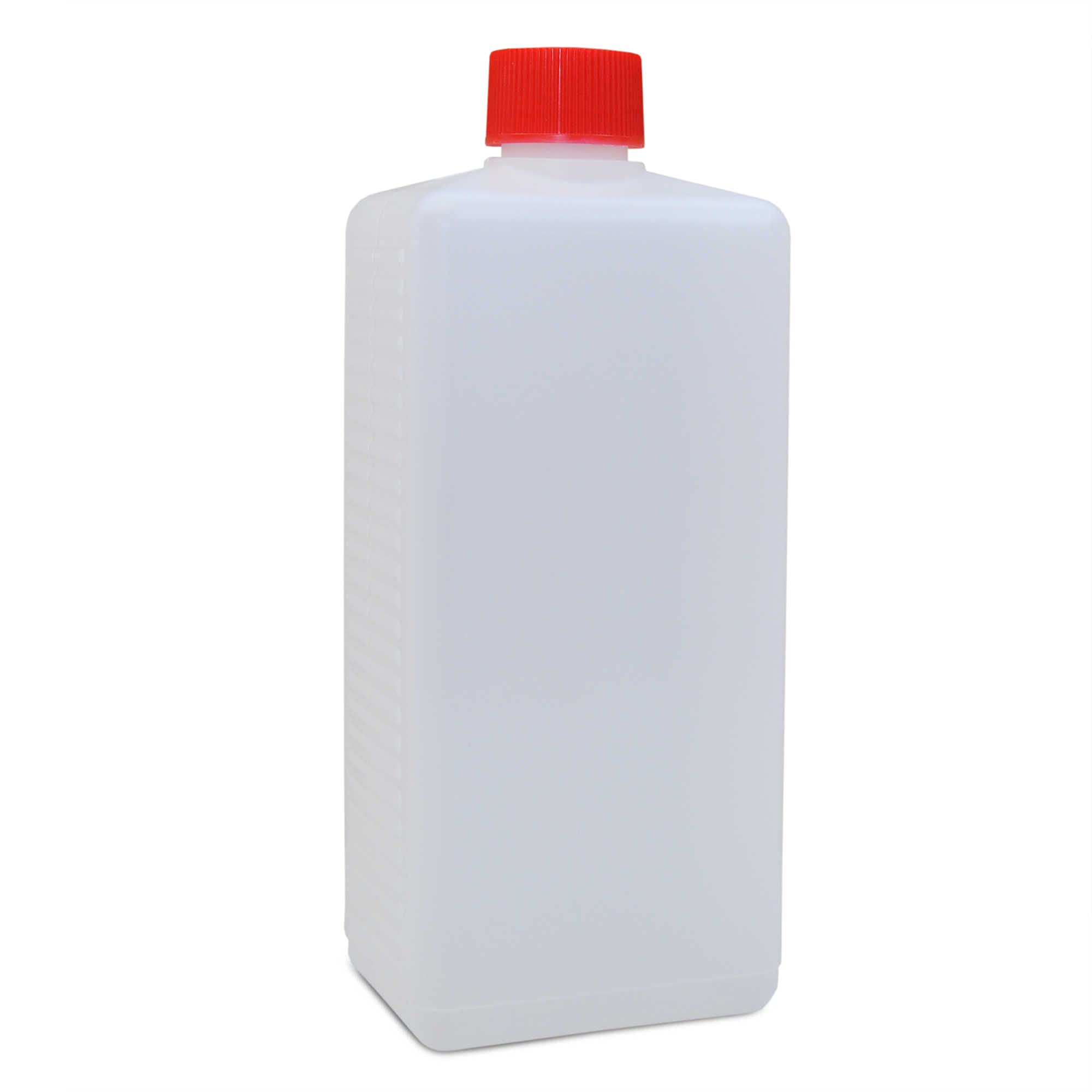 plasteo® 210 botellas de plástico de 500 ml de cuello estrecho con tapa, botella de polietileno