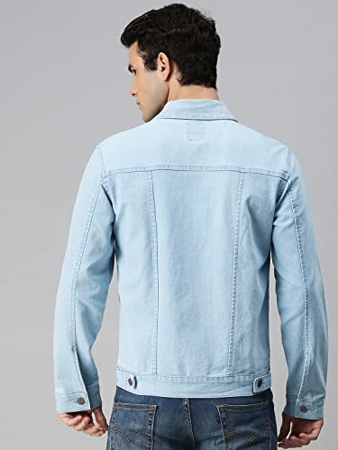 Image of Urbano Fashion Men's Regular Fit Washed Full Sleeve Denim Jacket