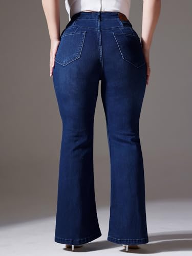 Image of Miss Chase A+ Women's Bootcut High Rise Regular Length Stretchable Denim Jeans