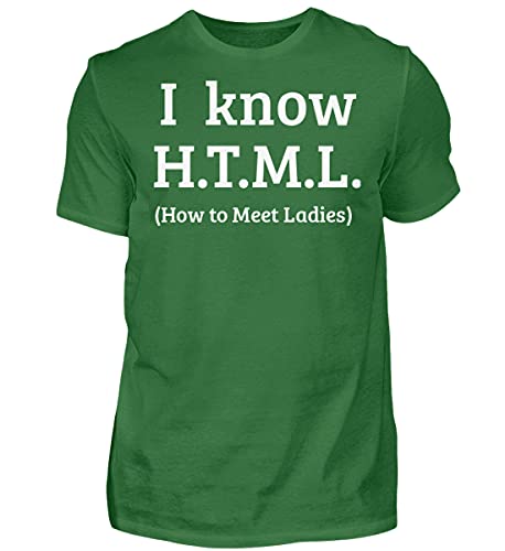 T-shirt PHP HTML MYSQL vert large | Idée cadeau originale pour développeur web
