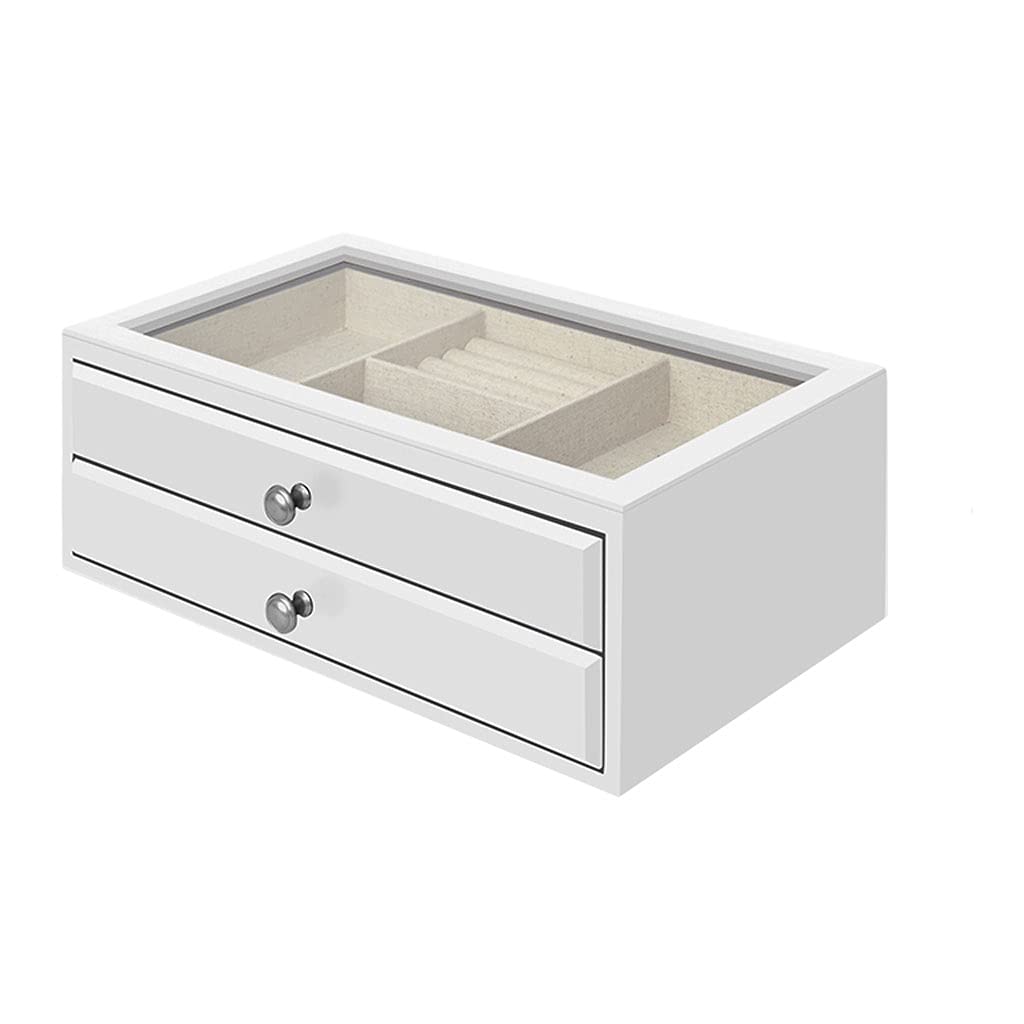 CVHfhjTG jewellery box, Drawers Jewelry Boxes, Organizer for Necklace Bracelet Earrings Watch Storage Women Girls