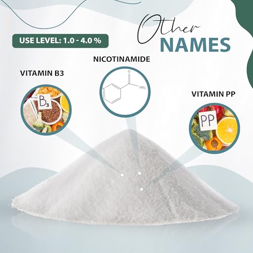 Niacinamid-Pulver 100 g (Vitamin B3, Nicotinamid, Vitamin PP) – geeignet für ein breites Spektrum kosmetischer Anwendungen in der Haut- und Haarpflege