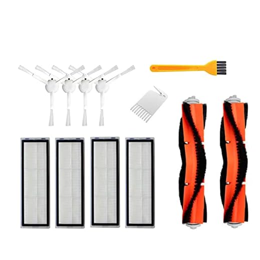 Filtros de escova de rolo Peças de reposição para aspirador de pó de escova lateral para Xiaomi Mijia Sweeping 1C 1T/ STYTJ03ZHM Acessórios de robô (branco)
