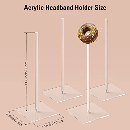 Donut Stand Acrylic 4 Pack, Clear Bagel Holder Stand, Donut Tower Stand, Donut Display Stand For Dessert Table, Doughnut Holder For Birthday, Wedding, Baby Shower, Christmas, Party #TOP1