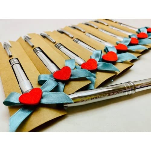 Detalles boda para invitados regalos originales útiles prácticos Bolígrafos GRABADOS (pack 15 unidades) Boli + puntero táctil móvil + linterna PERSONALIZADO y decorado