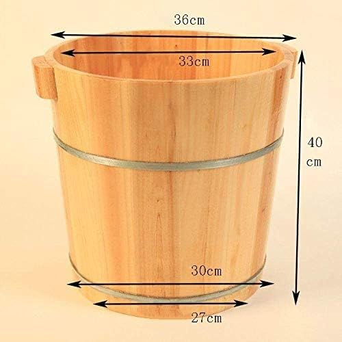 Cubeta para baño de pies de madera maciza natural miniatura 2