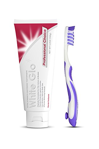 White Glo Professional Choice Whitening Toothpaste with Bonus X Action Toothbrush, 5.2 Ounce