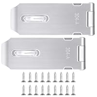 2 Lucchetti Hasp In Acciaio 2.5 Pollici Cozlly - Per Porte, Garage, Finestre, Nero - Foto 10