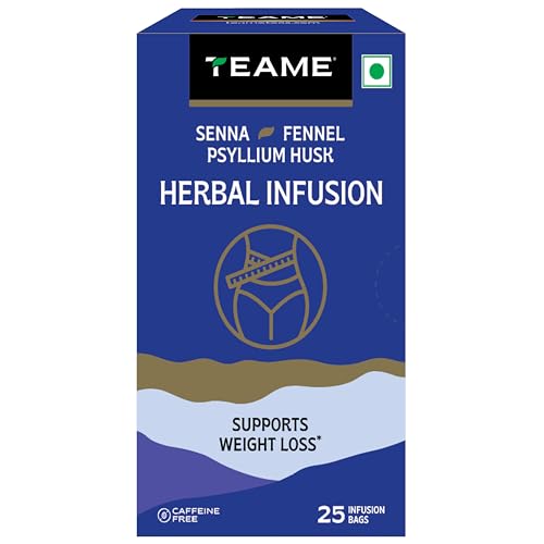 Image of TE-A-ME Senna Fennel Psyllium Husk Herbal Infusion, 25 Bags | Supports Weight Management