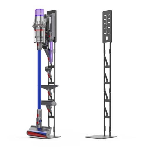 AIKOLZON All-in-one heavy-duty steel Vacuum Stand, fits most handheld vacuum brands, allowing you to store and organize your vacuum and accessories without drilling holes in the wall.