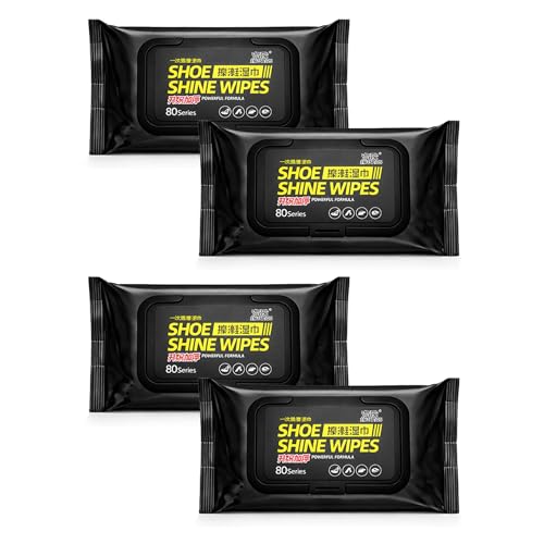 Image of MIKANIX Shoe Shine Wipes | Shoe Cleaning Wipes for Sneakers & Leather Shoes | Instant Shoe Cleaner Wet Wipes | Portable Shoe Polish Wipes