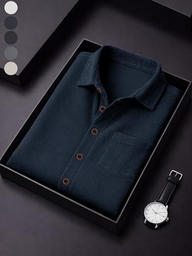 Image of Noble Monk Men's Polyester Regular Fit Solid Casual Shirt |Half Sleeve | |Stylish Shirt