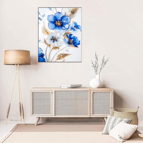 Image of Stained Glass Flower Stamped Cross Stitch Kits for Beginners Adults