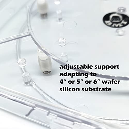 Image of 4 inch 5 inch 6 inch 100mm 125mm150mm Single Wafer Display Carrier, Wafer Display Holder, Wafer Shipper, Adjustable Single Wafer Sample Box for Silicon, Sapphire, SiC Substrate Holder Pack of 1 pcs