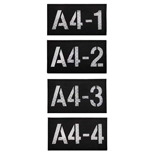 Insigne d'appel infrarouge infrarouge - Patch réfléchissant personnalisable - Écusson militaire tactique pour vêtements, accessoires, sac à dos - A4