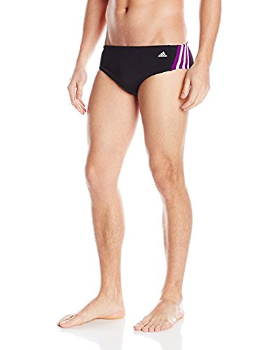 Adidas Men's Solid Splice Infinitex Brief, Black/Purple, 36 #TOP1