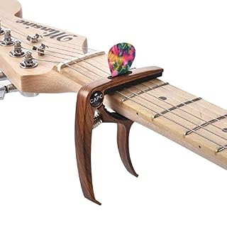 WGOEODI Capo de Guitare en métal, Capo de Guitare à Clip de réglage, avec Support de médiator, pour Guitares électriques… - Les Beatles, Paul McCartney, John Lennon, RIngo Starr, George Harrison WGOEODI Capo de Guitare en métal, Capo de Guitare à Clip de réglage, avec Support de médiator, pour Guitares électriques… – Image 2