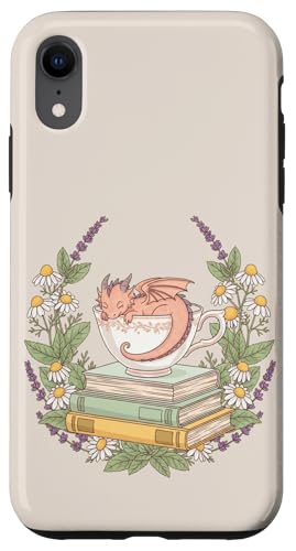 �{�ƉԂƃe�B�[�J�b�v�Ŗ����Ă���h���S�� �X�}�z�P�[�X iPhone XR �p