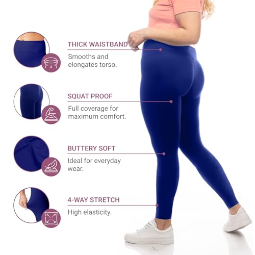 Image of SATINA High Waisted Leggings for Women - Comfortable and Stretchy in Versatile Sizes and Colors