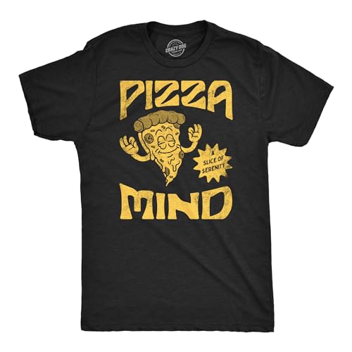 Mens Funny T Shirts Pizza Mind Sarcastic Food Graphic Tee for Men